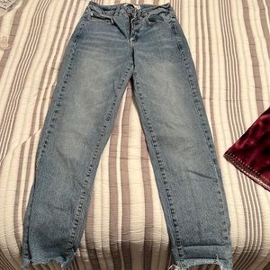 Garage non distressed mom jeans